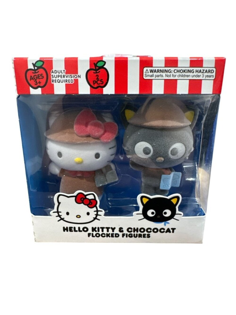 Hello Kitty & Chococat Flocked Figures 2-Piece Set Ages 3+ By Sanrio Safari Suit